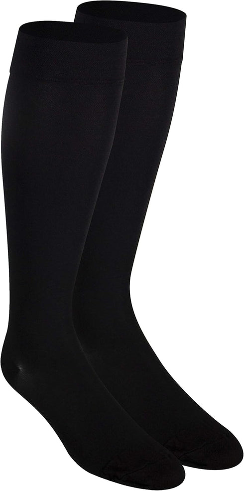 NuVein Medical Compression Stockings, 15-20 mmHg Support for Women & Men, Knee Length, Closed Toe, Black, X-Large