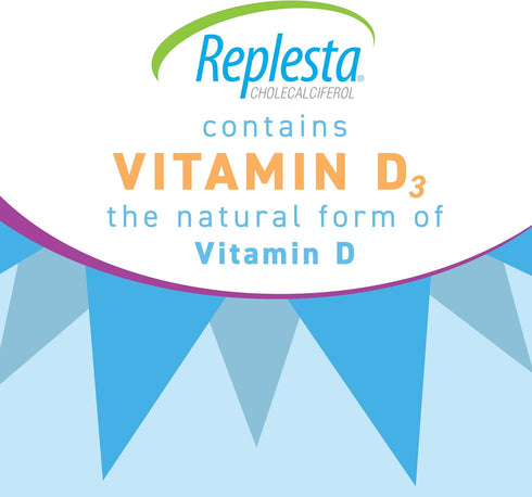 Replesta NX 14,000 IU Vitamin D3 Cholecalciferol, Once-Weekly Chewable Wafer, 8 Tablets