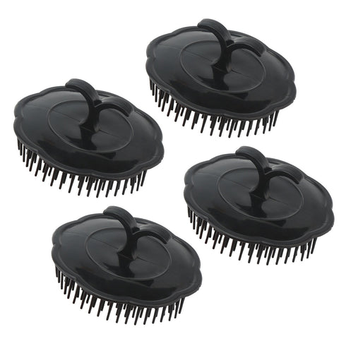 Segbeauty Men's Shampoo Brush, 4pcs Scalp Massage Brushes, Plastic Growth Beard Brush & Round Palm Brush