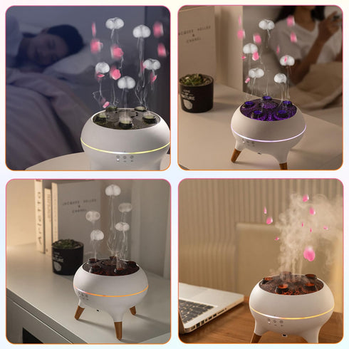 Pmxoaink 260ml 7 Jellyfish Essential Oil Diffuser & Humidifier - Ultrasonic with Colour Lights, Remote, Timer for Home