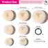 Teenitor Donut Bun Maker Set - Hair Bun Ring with 5 Bands, 20 Bobby Pins & 7 Chignons in Beige