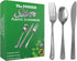 100 Pieces Silver Plastic Silverware Set, Heavy Duty Disposable Combo with 40 Forks, 30 Knives, 30 Spoons