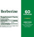Nature's Bounty 1000mg Berberine Herbal Health Capsules Support Heart and Cardiovascular Health, Help Maintain Healthy Cholesterol, Triglyceride, and Blood Sugar Levels, 60 Capsules