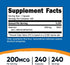Nutricost Selenium 200mcg, 240 Vegetarian Capsules, Non-GMO, Gluten Free L-Selenomethionine