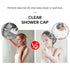 Years calm 50PS Disposable Shower Caps, Plastic Clear Hair Caps for Dyeing Assistance, Portable Travel Size