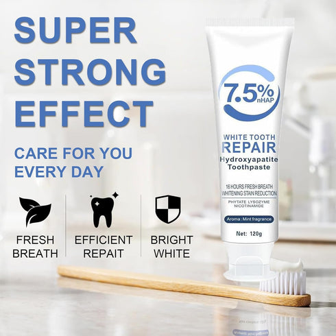 Hannahcos 2Pcs 4.23oz Hydroxyapatite Toothpastes, Hydroxyapatite Toothpastes for Enamel Protection and Tooth