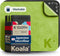 Koala Lens Cleaning Cloth, Japanese Microfiber, Eyeglass Cleaner, Black & Green, Pack of 6