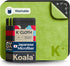 Koala Lens Cleaning Cloth, Japanese Microfiber, Eyeglass Cleaner, Black & Green, Pack of 6