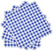 Gatherfun Cocktail Napkins 3-ply, 80PCS Blue and White Gingham Disposable Paper Napkins for Restaurant Bar Picnic