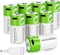 letoom C Batteries Rechargeable with USB 4 in 1 Cable 8 Pack C