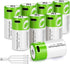 letoom C Batteries Rechargeable with USB 4 in 1 Cable 8 Pack C