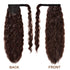 YEAME 22 Inch Long Corn Wave Ponytail Extension Clip in, Wavy Curly Heat Resistant Synthetic Hairpiece (Medium Brown #4)
