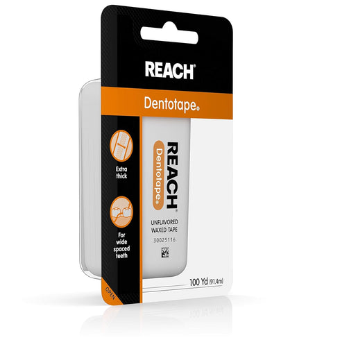 Reach 100 1 Count (Pack 2) Dentotape Waxed Tape, Unflavored Yards
