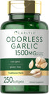 Carlyle Odorless Garlic Softgels 1500mg - 250 Count, Non-GMO, Gluten Free Extract Supplement