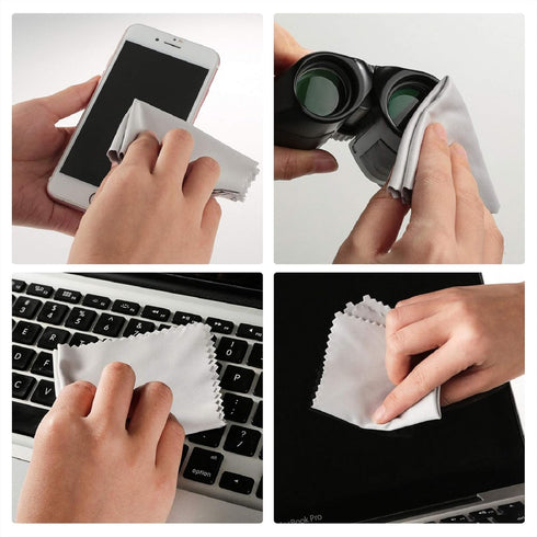 18 Pack Premium Microfiber Cleaning Cloths - Perfect for Glasses, Lenses, Screens, Cameras, Cell Phones, and More