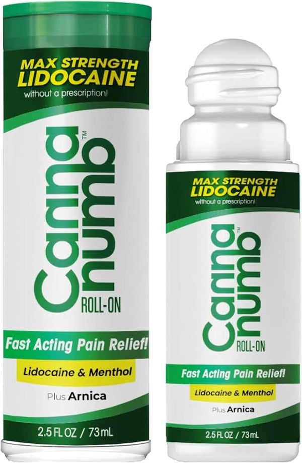 Hemp Oil Pain Relief Roll-On - Fast Acting with Lidocaine, Arnica, Boswellia, Menthol for Arthritis and Joint Pain
