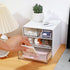Makeup Organizer with 4 Drawers, Desk Organizer for Nail Polish, Lipstick, Brushes, Jewelry, Skincare - White