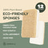 Greenzla Natural Kitchen Sponges 12 Pack - Plant-Based Biodegradable Sisal Hemp Dish Sponge - Eco-friendly, Zero-Odor, Non-Scratch Scouring Pad for Kitchen Countertops, Bathtubs, Tiles, and More by GREENZLA