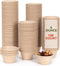 Gere Disposable Testing Cup Bowls, 100 Pack, 4 oz Natural Biodegradable Bagasse Fiber Souffle and Measuring Cups