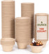 Gere Disposable Testing Cup Bowls, 100 Pack, 4 oz Natural Biodegradable Bagasse Fiber Souffle and Measuring Cups