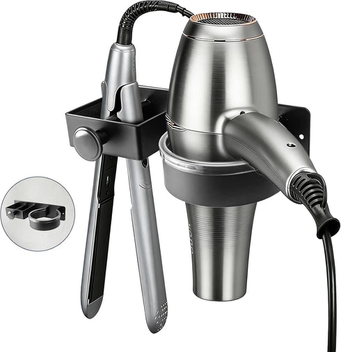 Orepzinc Hair Straightener Holder Wall, Thickened Blow Dryer Holder Wall Mounted Stainless Steel