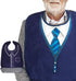 Adult Bibs for Men, Wipe ‘n Wear Clothing Protectors for Eating, Waterproof, Reusable, Washable Crumb Catcher (Blue Tie)