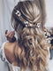 Jakawin Bride Flower Wedding Hair Vine - Crystal Hair Piece, Pearl Bridal Headpiece, Leaf Hair Accessories for Women