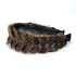 TOECWEGR Wide Braid Messy Hair Hoop, Braided Headband for Women Fashion Accessories (Dark Brown Gold 68A)