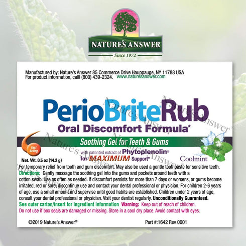 Natures Answer Periorub Topical Rub, 0.5 oz (Pack of 6) Dentist Formulated Gel for Teeth and Gums