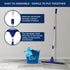 DSV Standard Floor Squeegee for Concrete Floor, 17.5" Heavy Duty Squeegee with 62" Handle