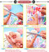 JERCLITY 24 Sheets Glitter Solid Color Nail Polish Strips, Self-Adhesive Nail Stickers for Women