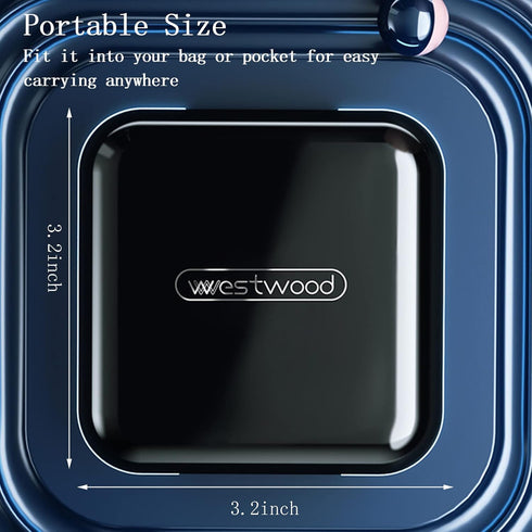 Small Waterproof Pill Box Organizer, Travel Portable Pocket Medicine Holder for Vitamins Medication, Black