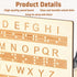 InnoHHustle 0.4'' Braille Alphabet Board Thickened Wooden Braille Fingerboard Engraving Raised Dots Alphabet Chart