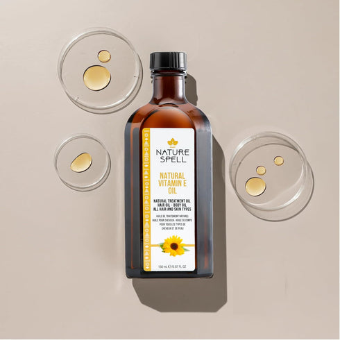 Nature Spell Vitamin E Treatment Oil For Hair & Body 150ml / 5.07 FL OZ - Promotes Hair Growth and Repair Damaged Hair