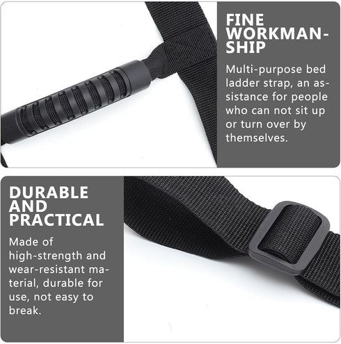 ZUNOXAZ Bed Ladder Assist Handle Strap for Elderly Bed Sit up Rope with Non-Slip Rail for Senior Mobility