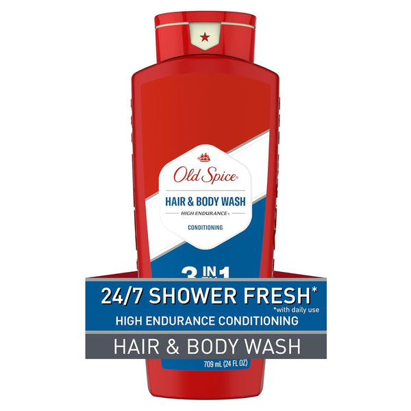 Old Spice High Endurance Hair & Body Wash, Conditioner for Men, 24 fl oz