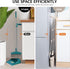 Set 1-Pack Broom and Dustpan with Long Handle, Light Weight Stainless Steel Poles Stand Upright Dustpans with Broom