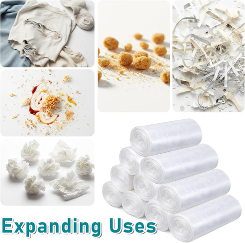 Xosjska 1000 10 (15.75 inches) Pcs / Roll Sanitary Napkin Receptacle Liner Portable Trash Bags Sanitary Napkin Disposal