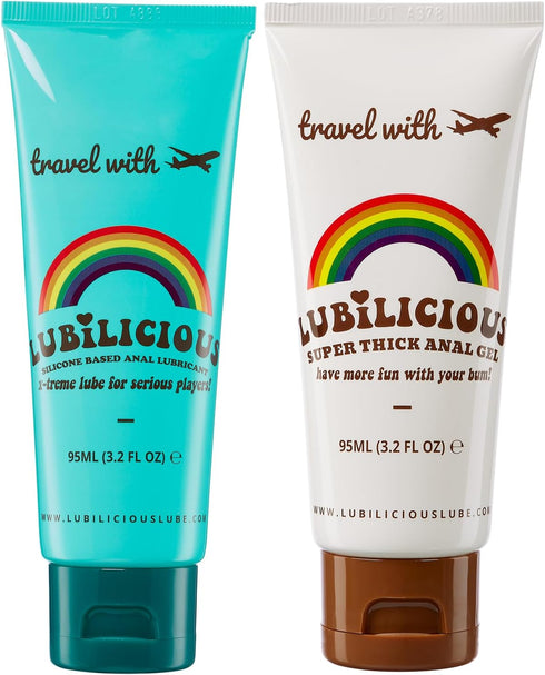 Lubilicious Silicone Based Lube & Jelly Water Based Lubricant Combo Pack Premium