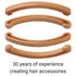 Small Plastic Dome Styling Hair Barrettes - Decorative Clamps for Half Updo & Ponytail, 18 Pcs (GPS1) Made in Korea