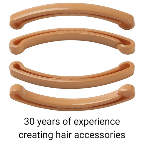 Large Plastic Dome Styling Hair Barrettes Clips - Decorative Clamps for Half Updo & Ponytail, 18 Pcs (GPL3)