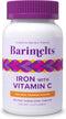 Barimelts Iron with Vitamin C, 90 Sugar-Free Fast-Dissolving Tablets (1-Month Supply) for Women, Natural Orange Flavor