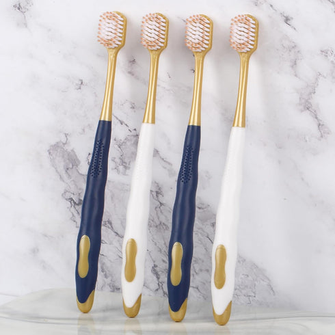 Adult Wide Head Soft Hair Toothbrush, Manual Toothbrush, Ultra Soft Brush Thread for Sensitive Teeth (6 Pack)