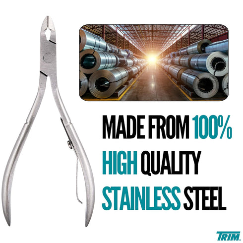 Trim Cuticle Nipper, Professional Stainless Steel Cuticle Remover for Pedicure and Manicure