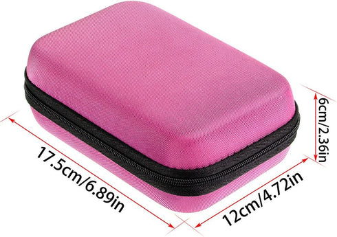Hipiwe Hard Shell Essential Oil Carrying Case Holds 12 Bottles (Travel Size Organizer, Pink)