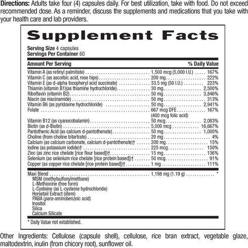 Country Life Maxi-Hair Plus Biotin, Supports Healthy Hair, Skin and Nails, 240 ct