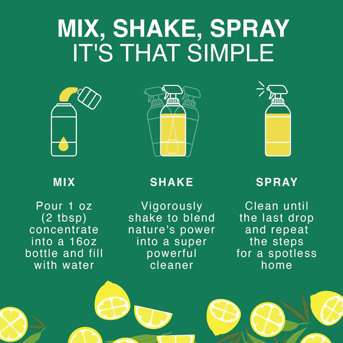All-Purpose Cleaner Concentrate | Biodegradable Multi-Surface Cleaner | Natural Lemon Essential Oil, 8oz makes 128oz