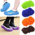 Home Mop Sweep Floor Cleaning Duster Cloth, Soft Slipper SY (1 Pair/Blue)
