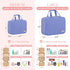 HOTOR Travel Toiletry Bag with Hanging Hook, Spacious Waterproof Bag for Women & Men, Aegean-Blue