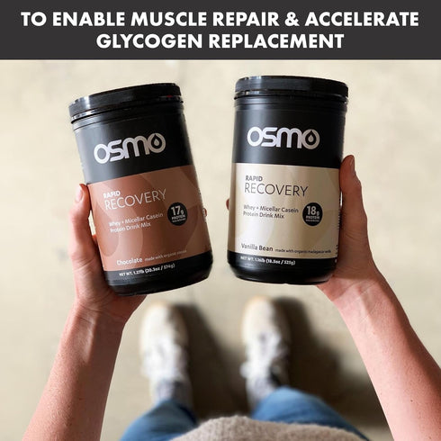 Osmo Nutrition Rapid Recovery Mix | Whey Isolate & Micellar Casein Powdered Drink | Vanilla | 14 Servings | All Natural